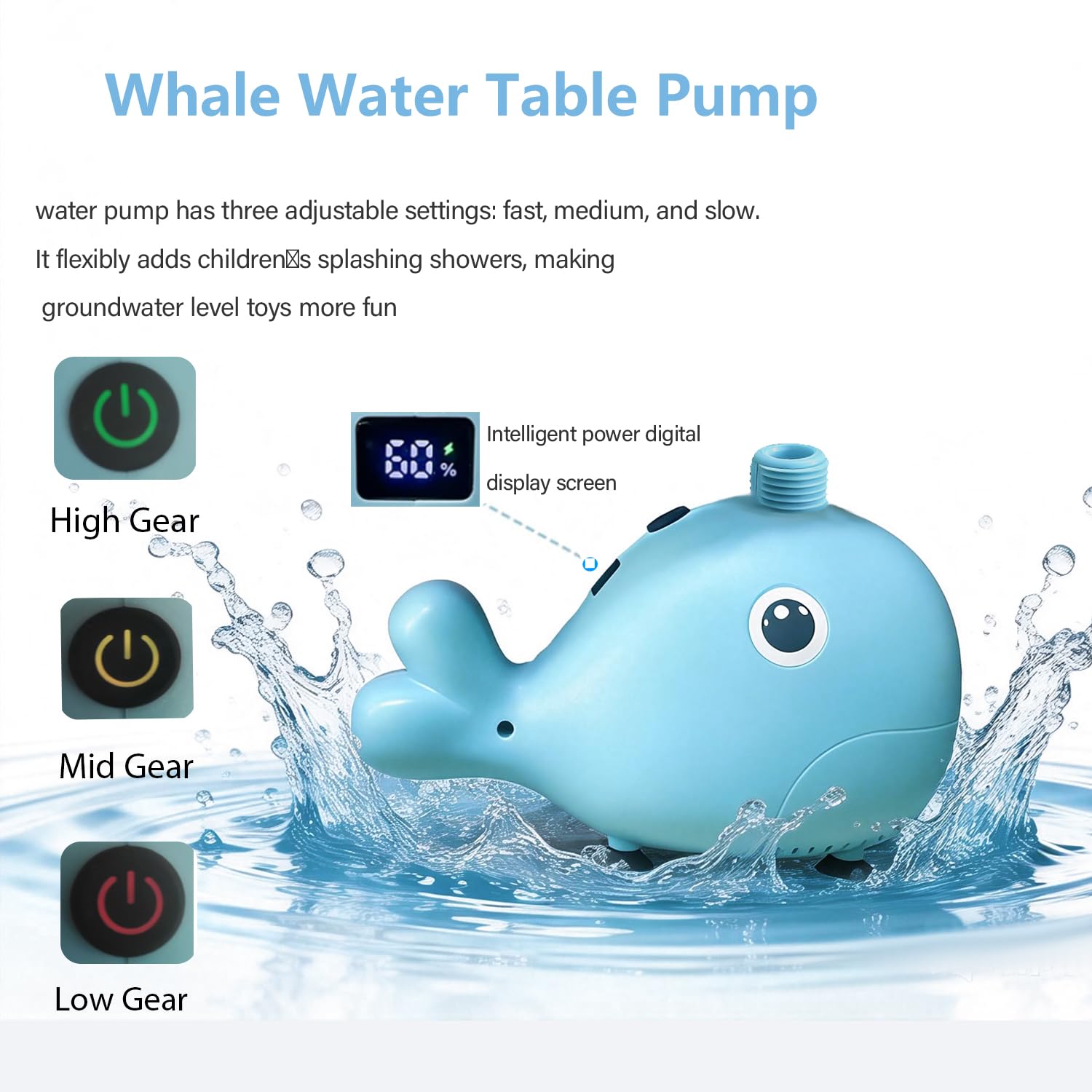 Close-up of Alickwang Water Table Pump suction cup base