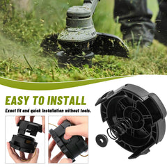 Close-up of Alocs DWO1DT995 trimmer head with nylon spool