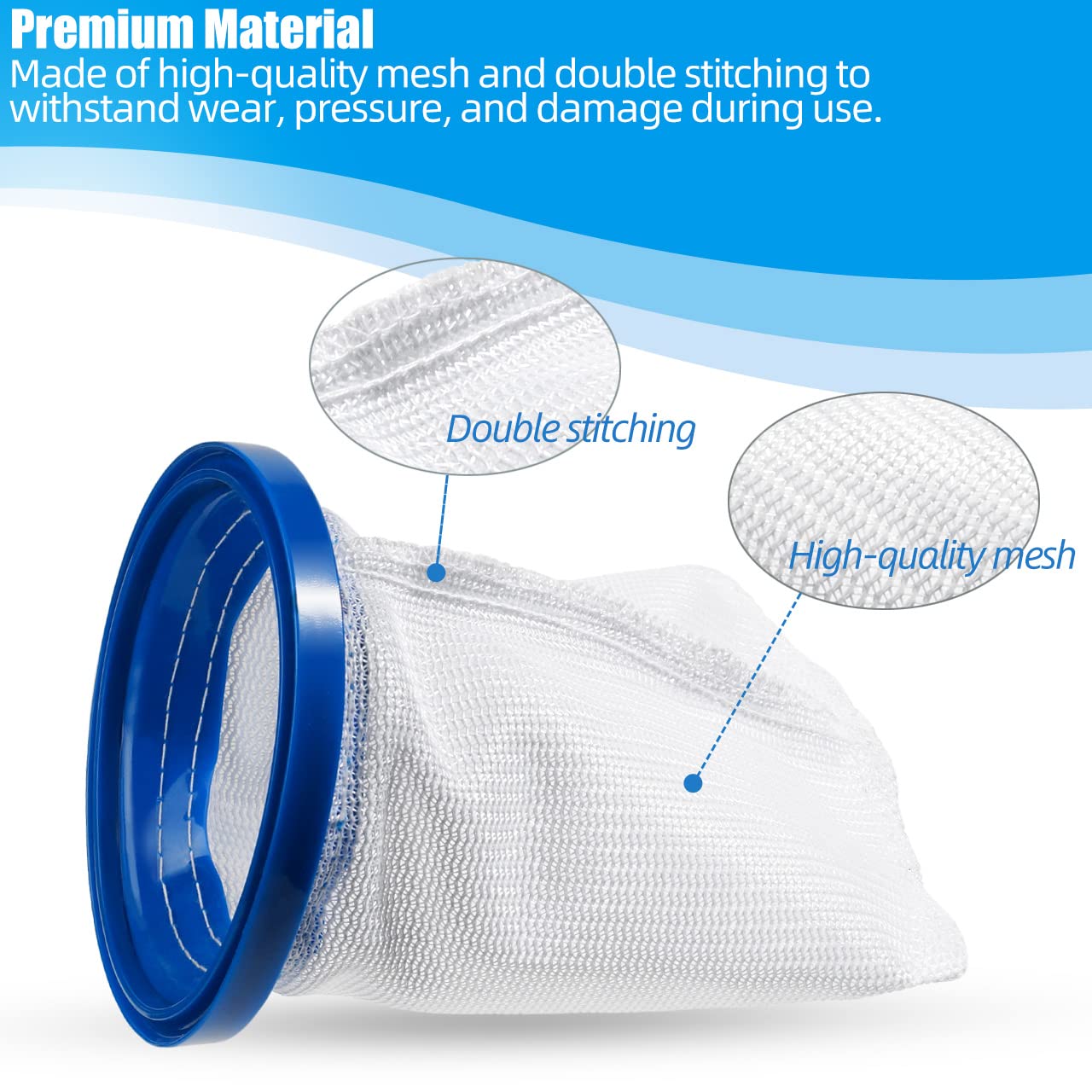 Close-up of Alocs filter bag showing mesh material
