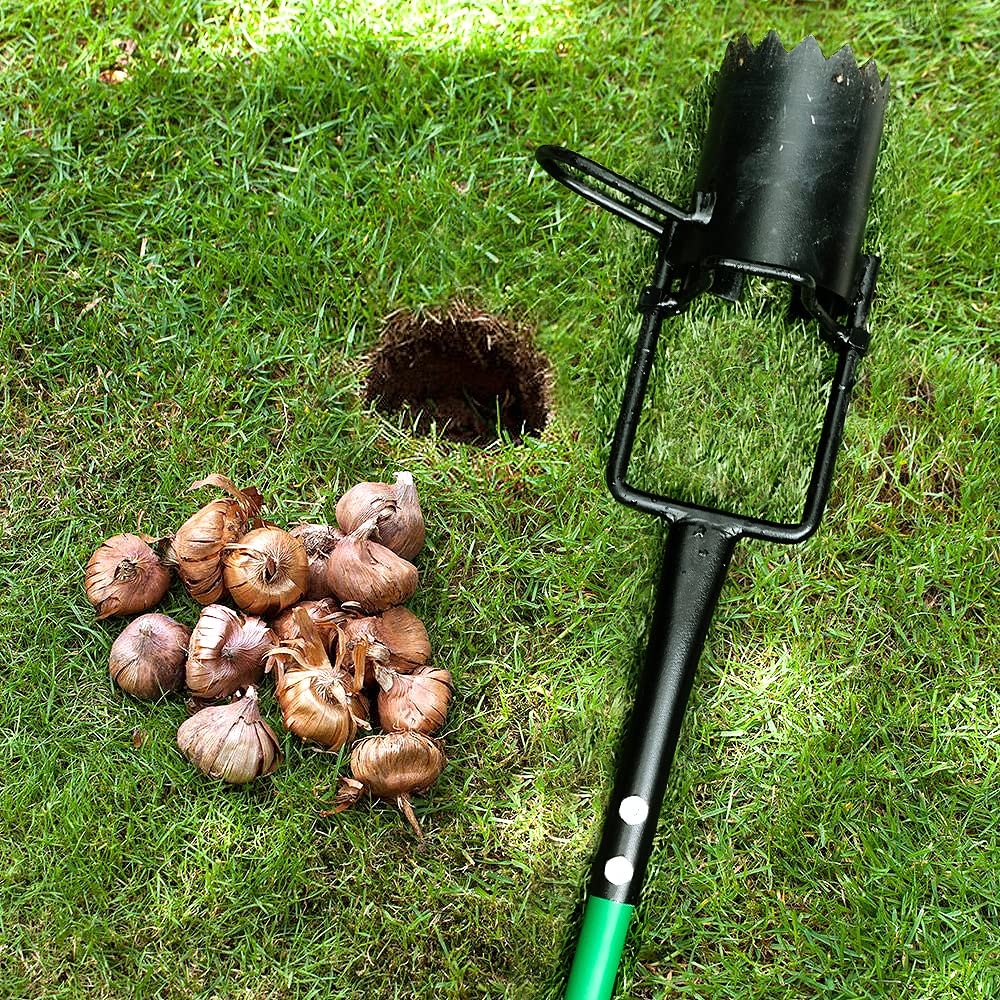 Close-up of Altdorff Bulb Planter Tool handle