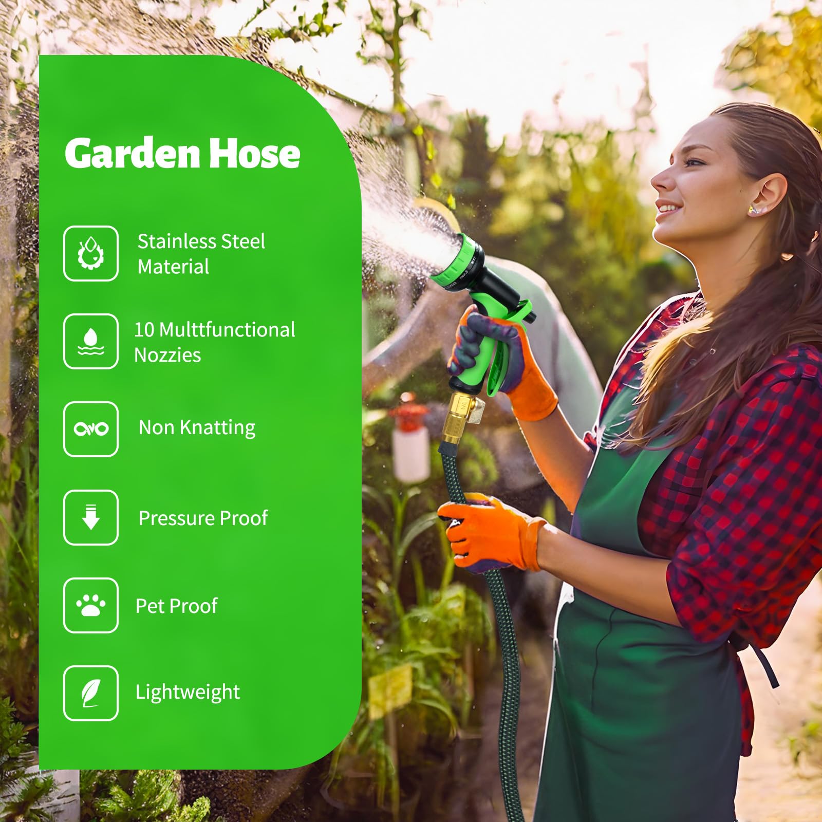 Close-up of aluminum-plated copper interface on FrutPunch garden hose