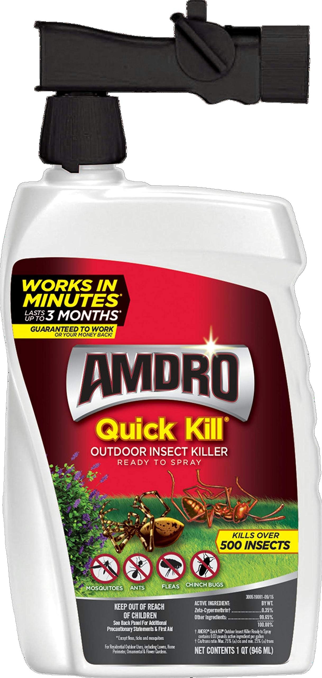Close-up of Amdro Quick Kill Insect Killer spray nozzle