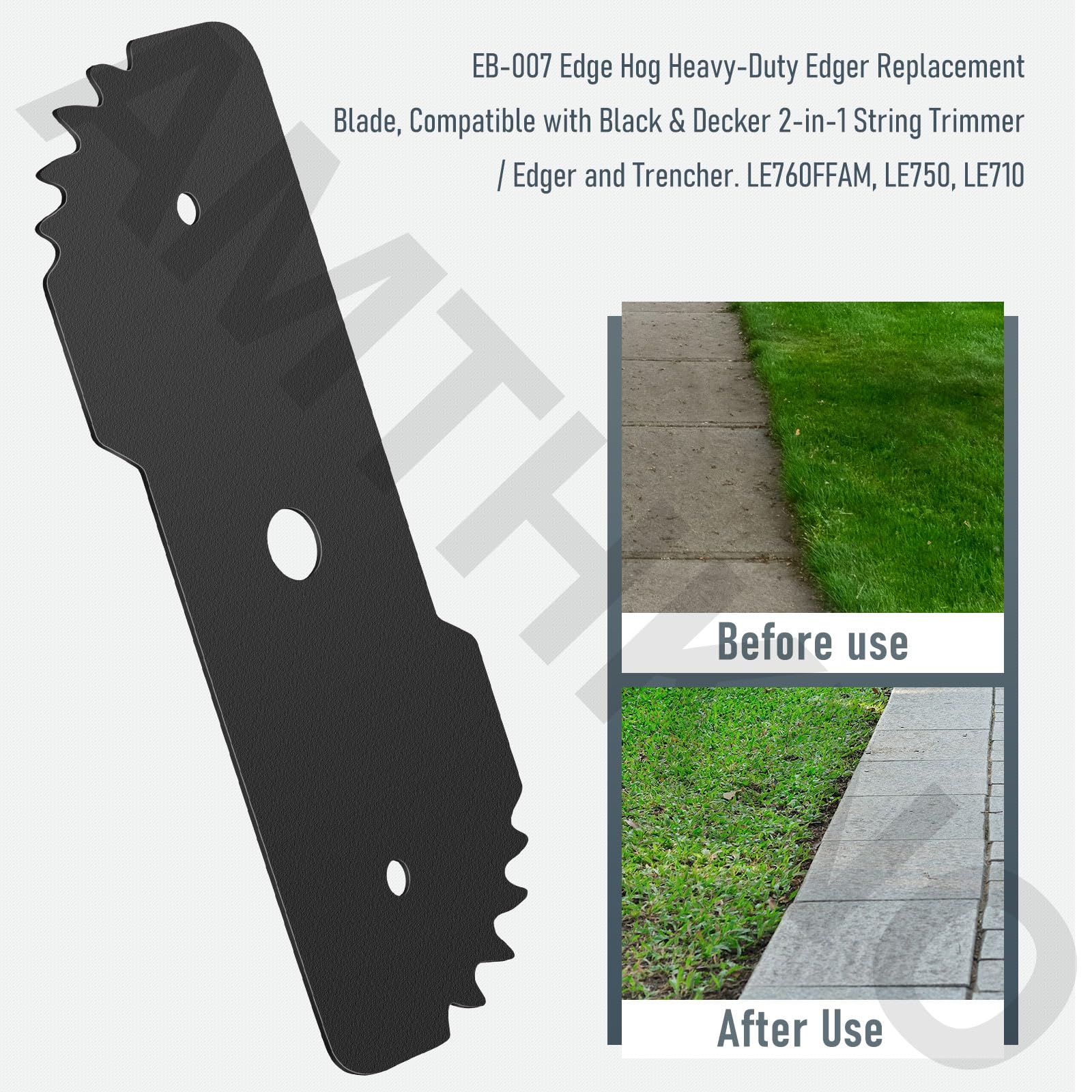 Close-up of AMTHKNO hardened steel blade