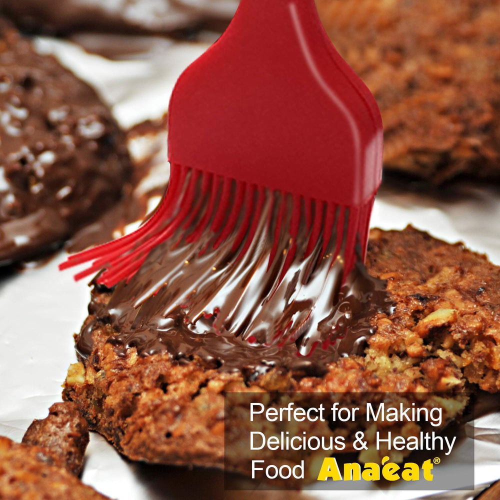 Close-up of Anaeat silicone basting brush bristles showing sturdy design