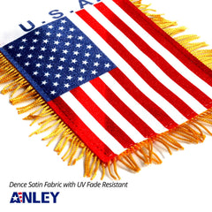 Close-up of Anley 4 X 6 Inch American Fringy Flag edges