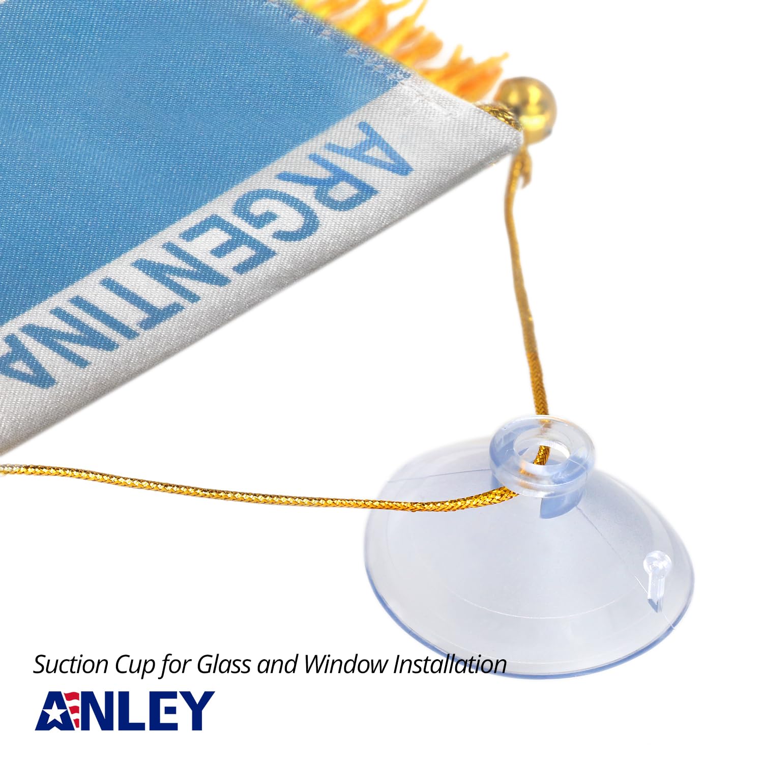 Close-up of Anley Argentina flag's vibrant colours