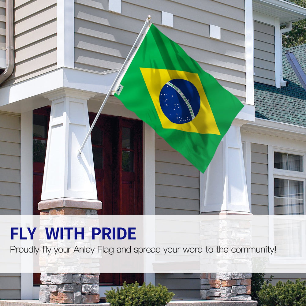 Close-up of Anley Brazil Flag grommets and canvas header