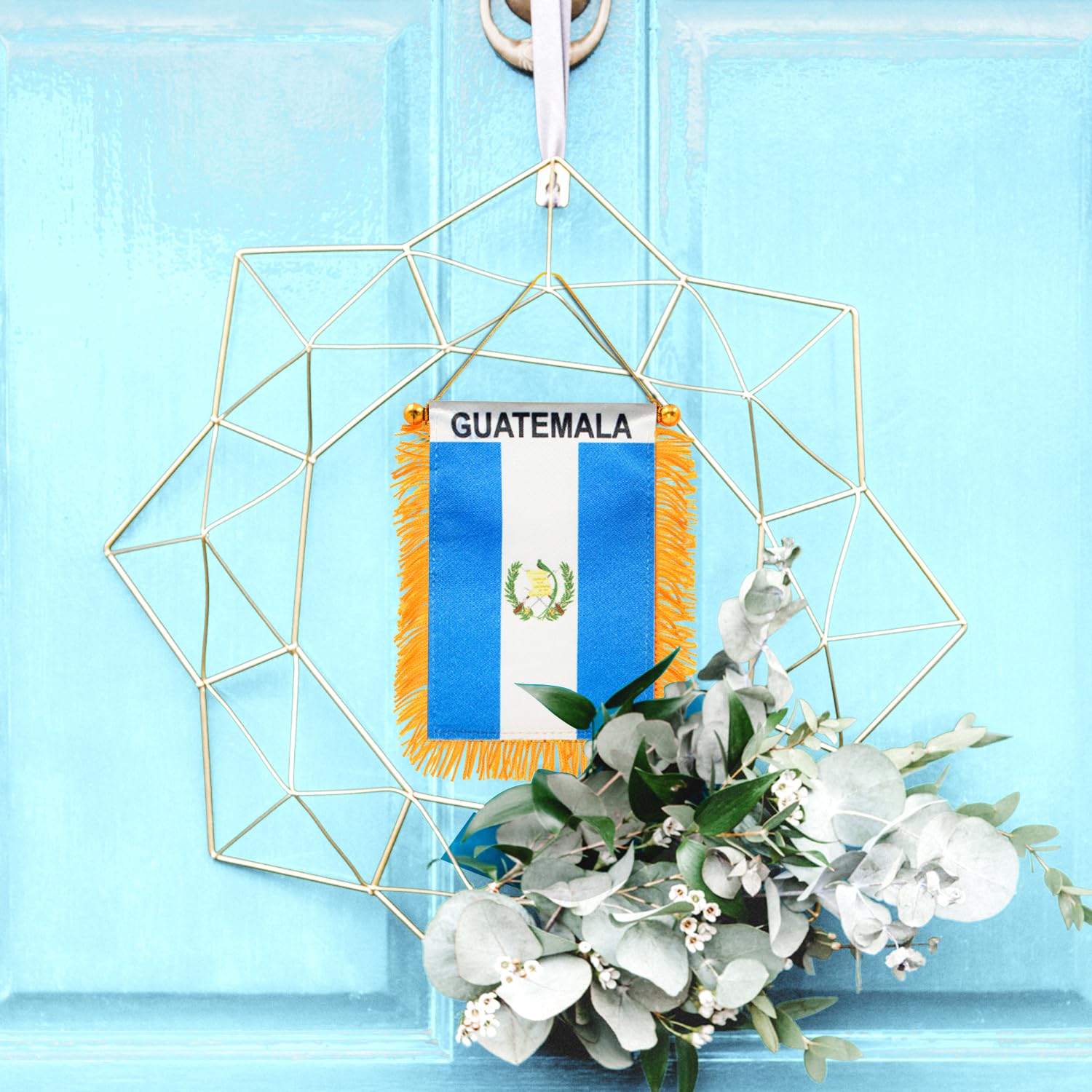Close-up of Anley Guatemala Flag fringed edges