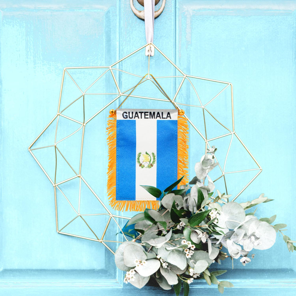 Close-up of Anley Guatemala Flag fringed edges