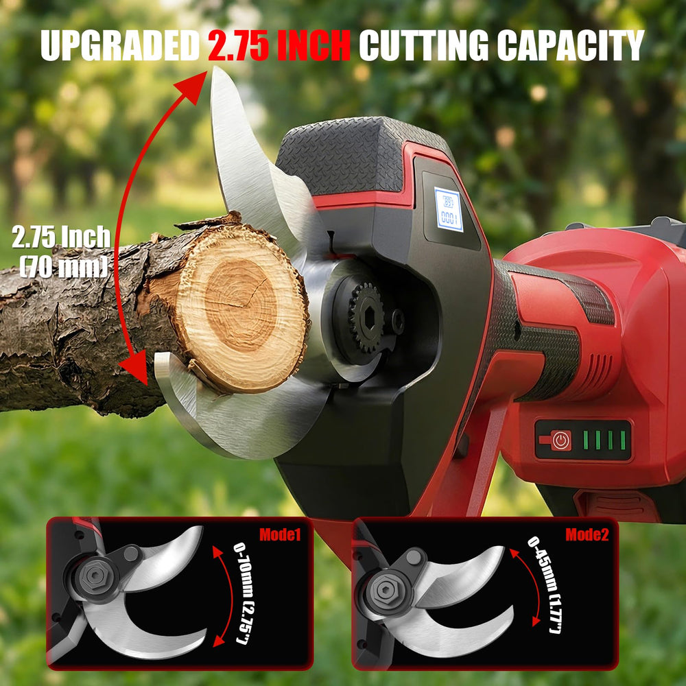 Close-up of Anttctig Electric Pruning Shears SK7 blades