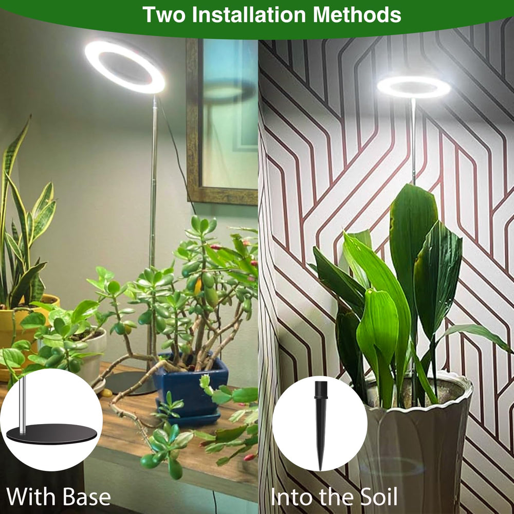 Close-up of Aokrean grow light's metal base and non-slip pads