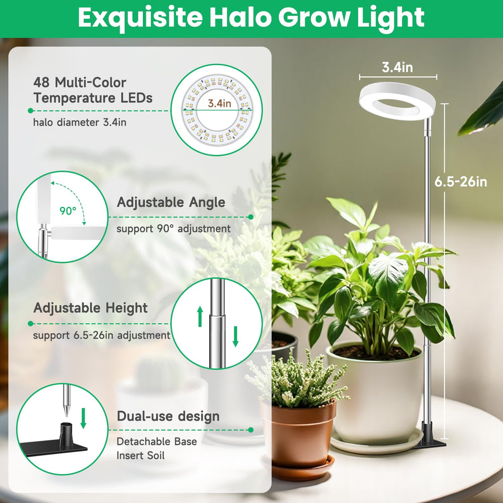 Close-up of Aokrean Halo Grow Light LED panel