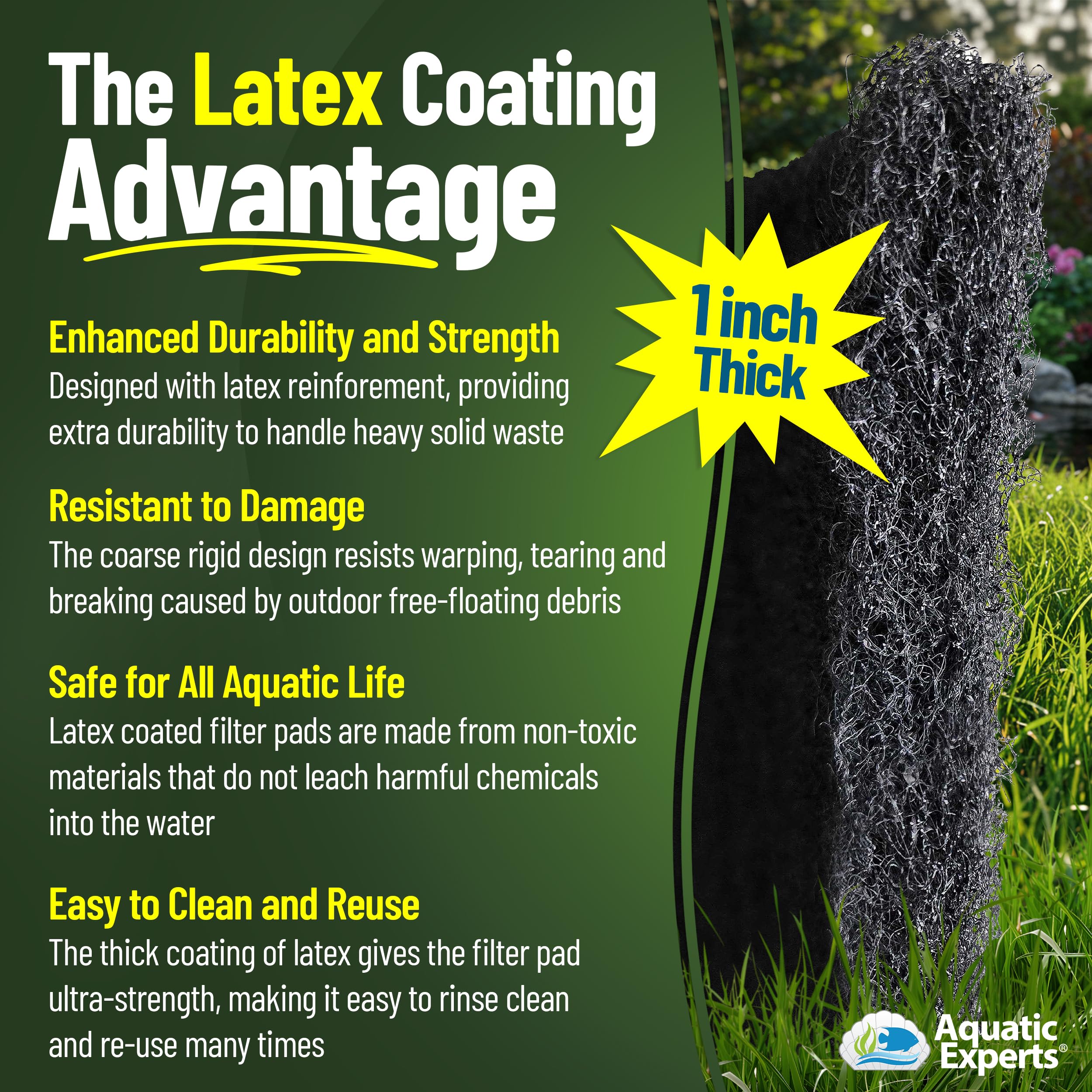 Close-up of Aquatic Experts Koi Pond Filter Pad texture