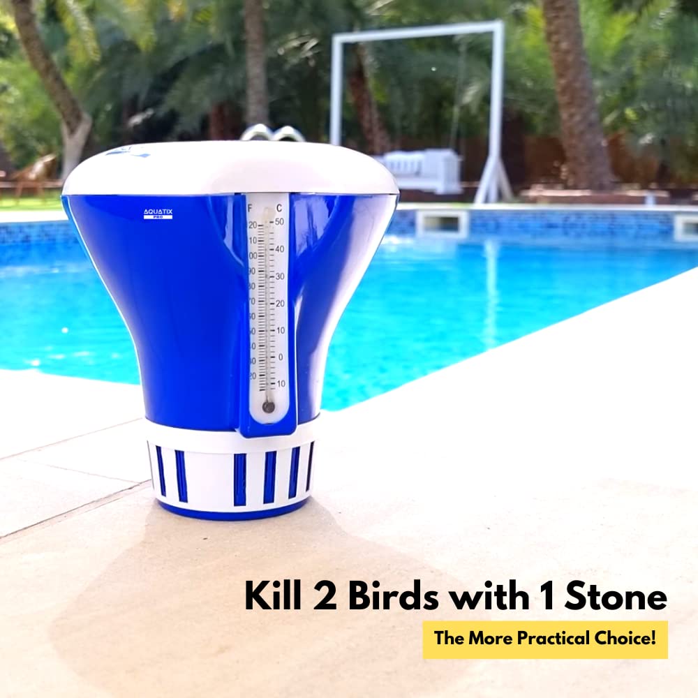 Close-up of Aquatix Pro Chlorine Floater's locking cap