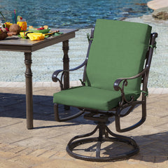Close-up of Arden Outdoor Midback Chair Cushion ties