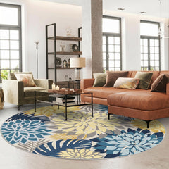 Close-up of Arenarug Outdoor Rug texture and floral design