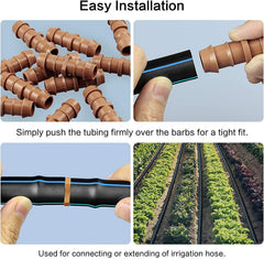 Close-up of Arfun barbed coupling fitting for easy installation