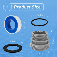 Close-up of ArrogantF 40mm male end hose adapter