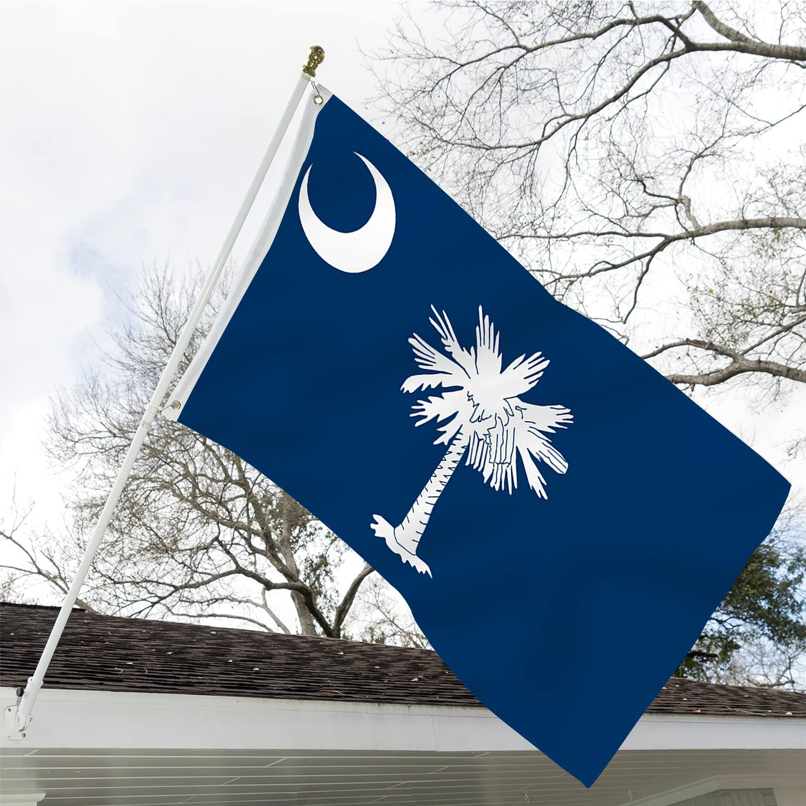 Close-up of ARSOF South Carolina flag grommet and header