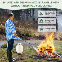 Close-up of ARTFLAMM Weed Burner with Electric Starter