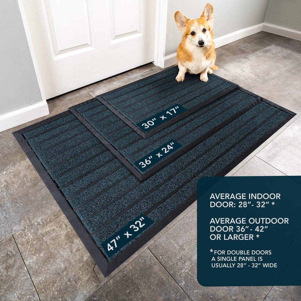 Close-up of artificial grass texture on ubdyo doormat