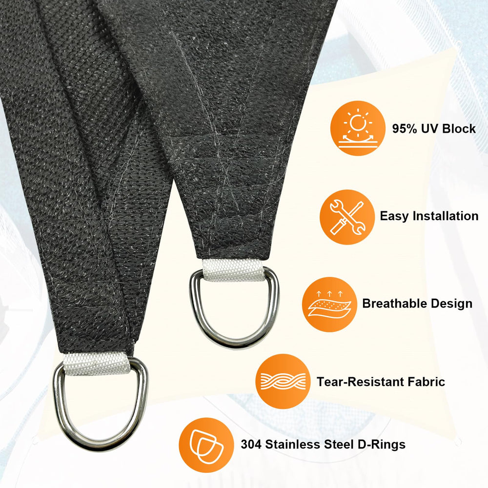 Close-up of Artpuch Sun Shade Sail stainless steel D-ring