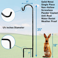 Close-up of AshmanOnline Shepherd's Hooks showing mounting hardware