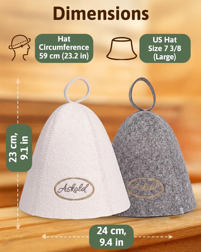 Close-up of ASKOLD wool sauna hat material
