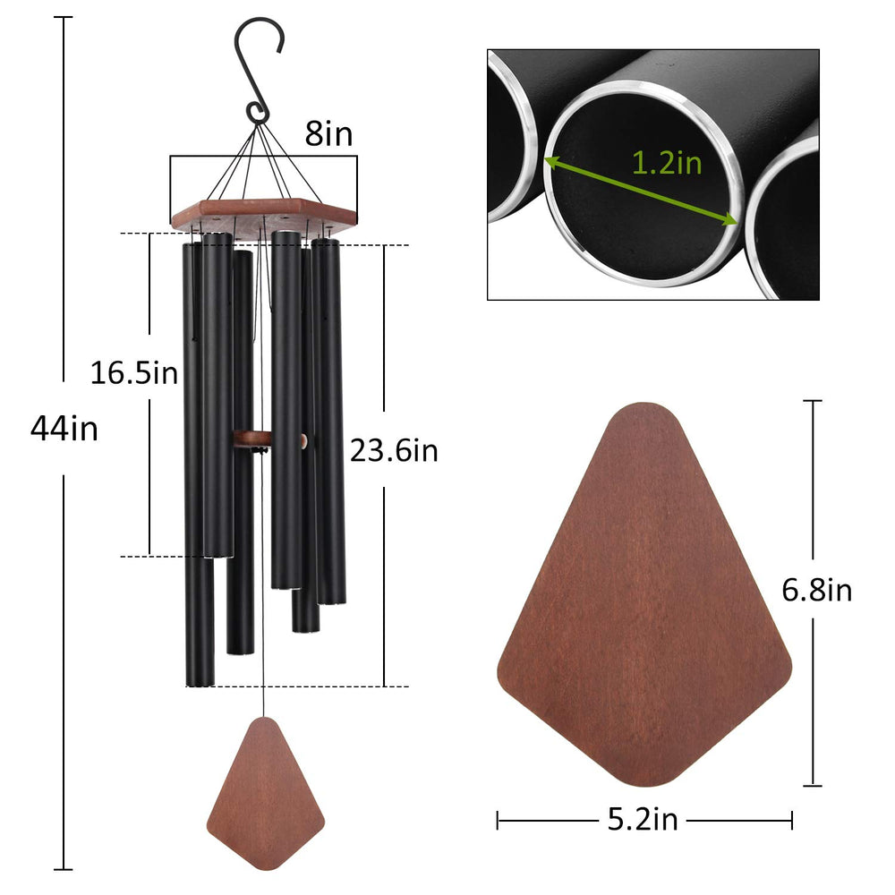 Close-up of ASTARIN wind chime top made from FSC-Certified wood