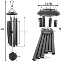 Close-up of ASTARIN wind chimes aluminum tubes