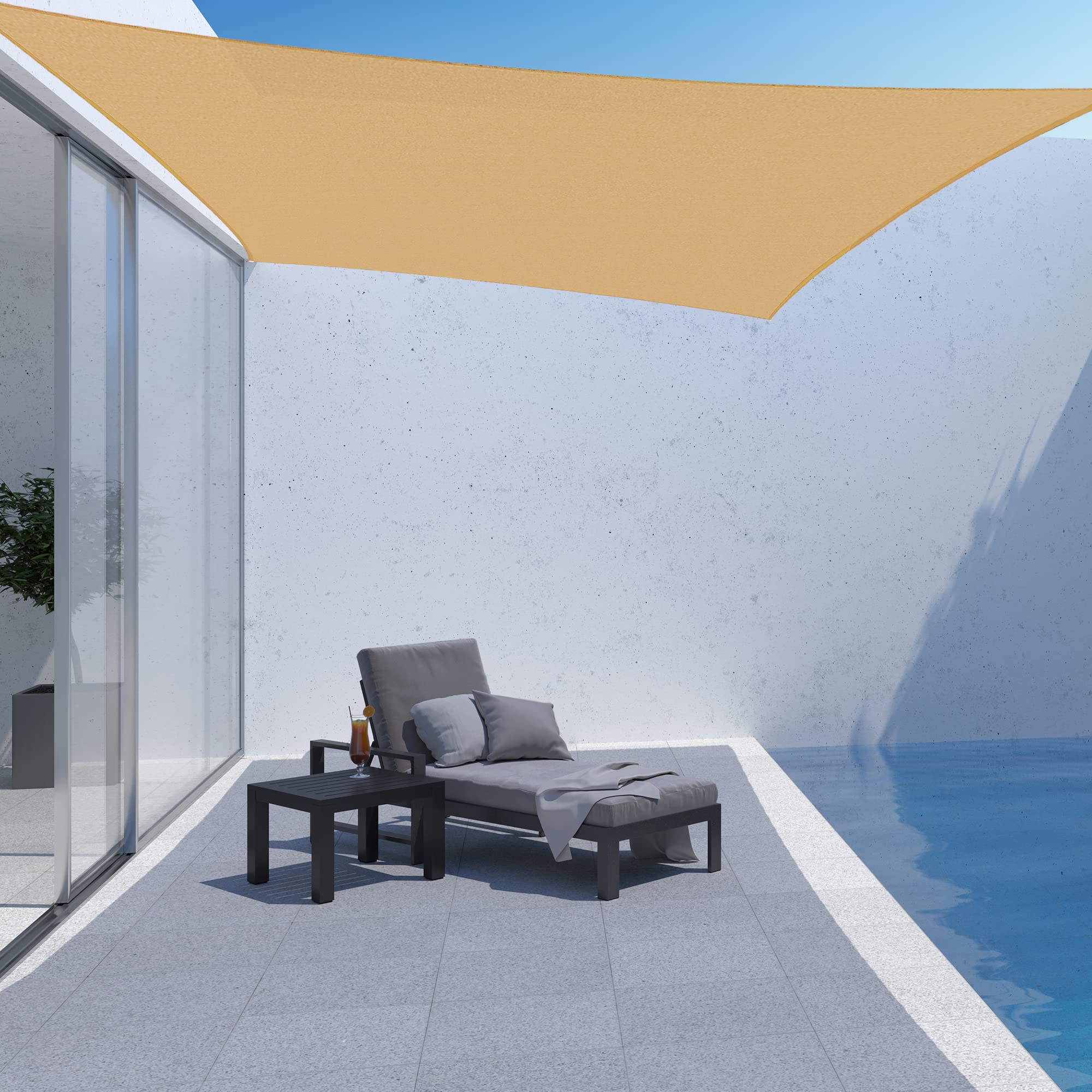 Close-up of AsterOutdoor Sun Shade Sail D-ring