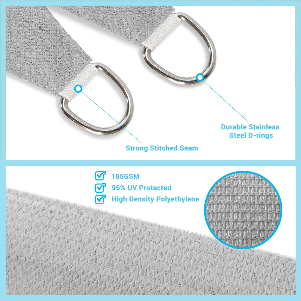 Close-up of AsterOutdoor Sun Shade Sail fabric texture