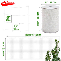Close-up of Aticca trellis netting 6-inch mesh