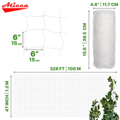 Close-up of Aticca trellis netting 6-inch mesh detail