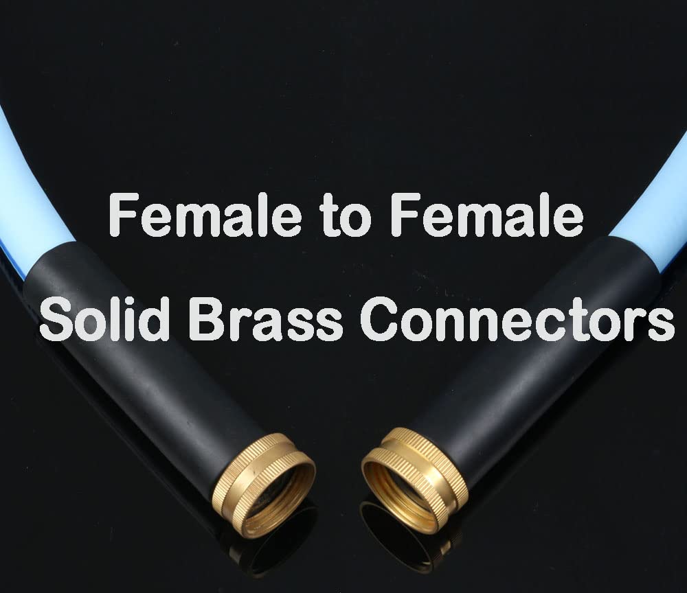 Close-up of Atlantic garden hose showing female connectors