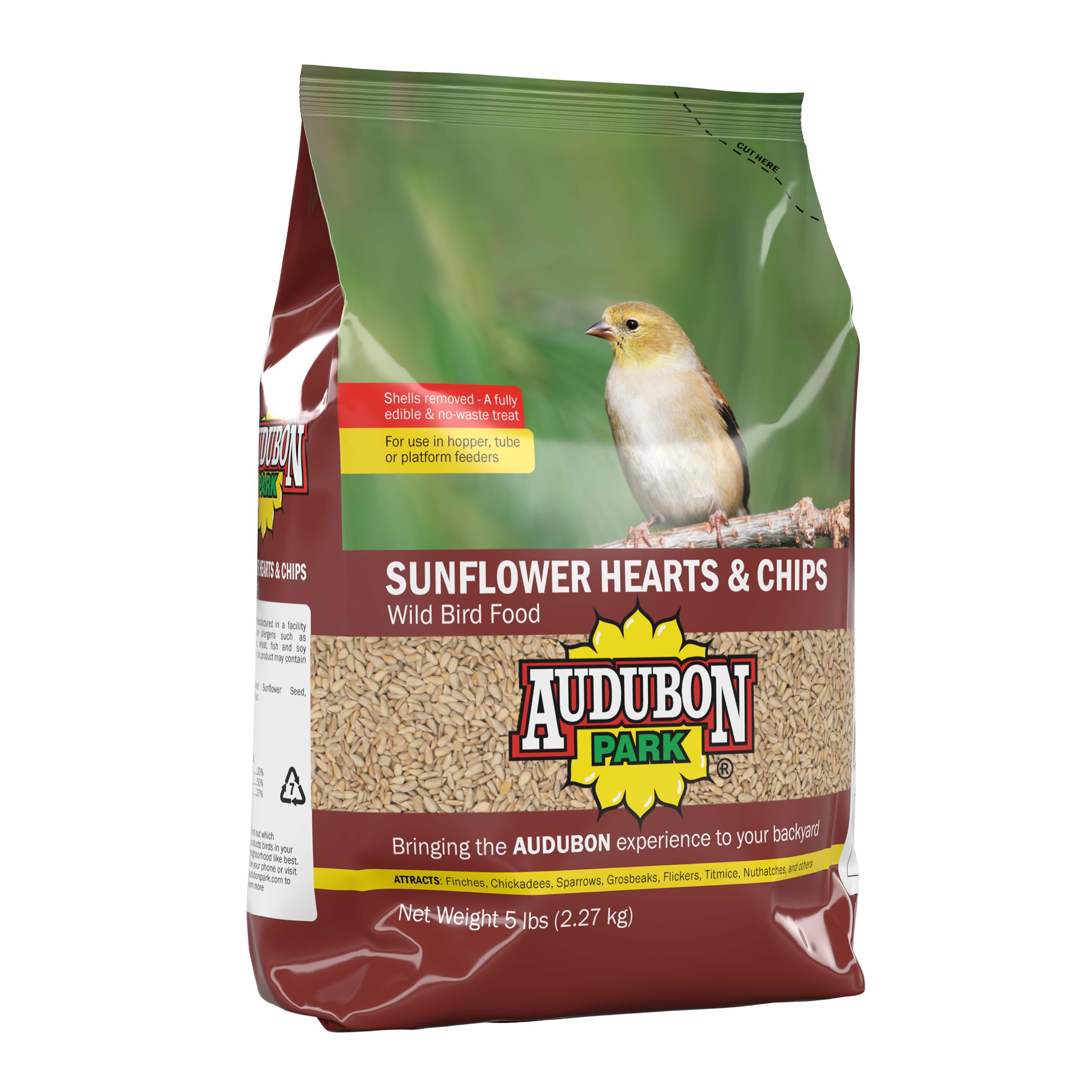 Close-up of Audubon Park sunflower seeds in the bag