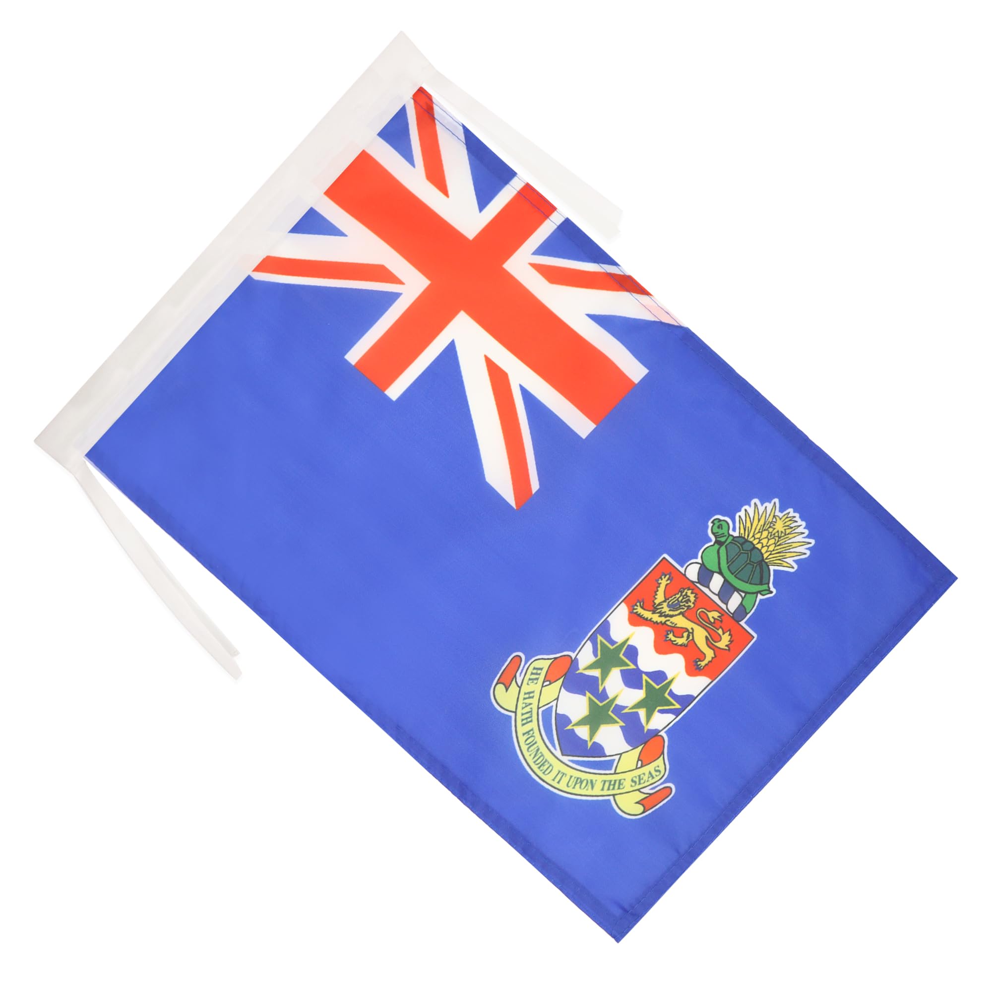 Close-up of AZ FLAG Cayman Islands Flag hanging cords