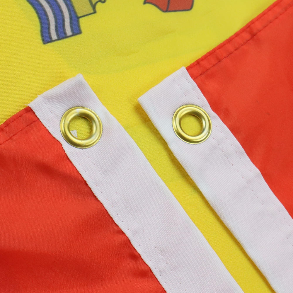 Close-up of AZ FLAG Spain Flag grommet detail
