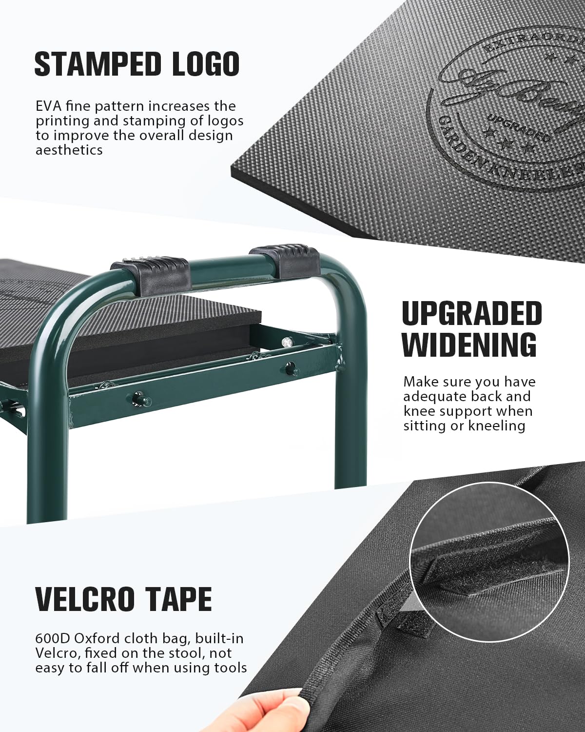 Close-up of AZBESTPRO Garden Kneeler's EVA texture for comfort
