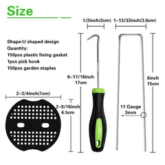 Close-up of Bakulyor 6-inch U-shaped garden stakes