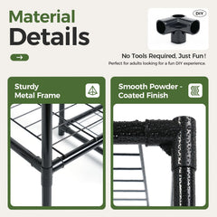 Close-up of Bamworld 5-Tier Plant Stand joints and stability