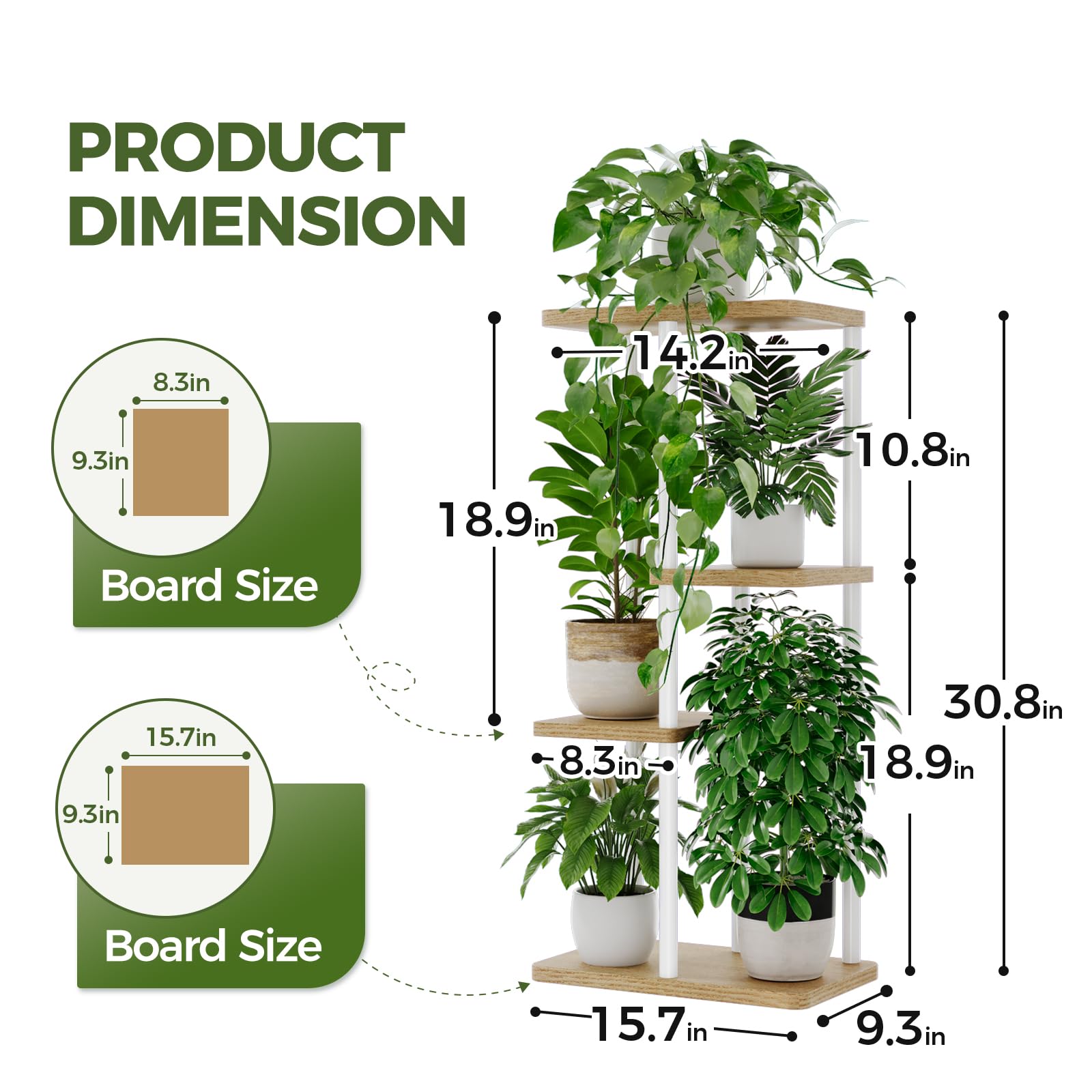 Close-up of Bamworld Plant Stand metal pipes