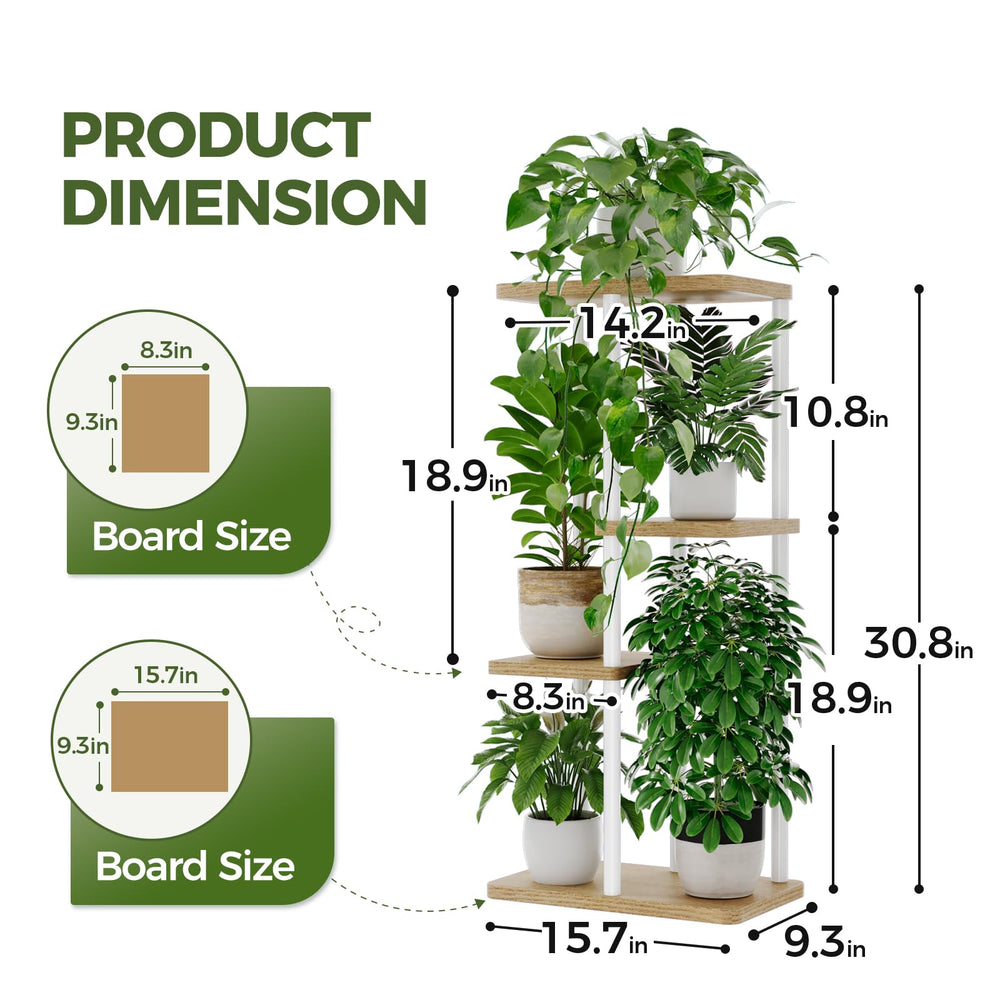 Close-up of Bamworld Plant Stand metal pipes
