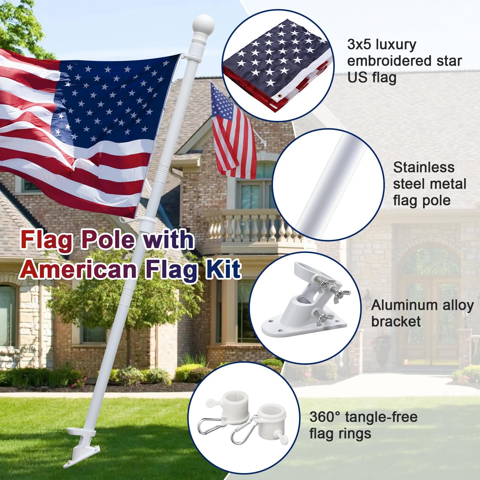 Close-up of Barcetine flagpole decorative ball finial