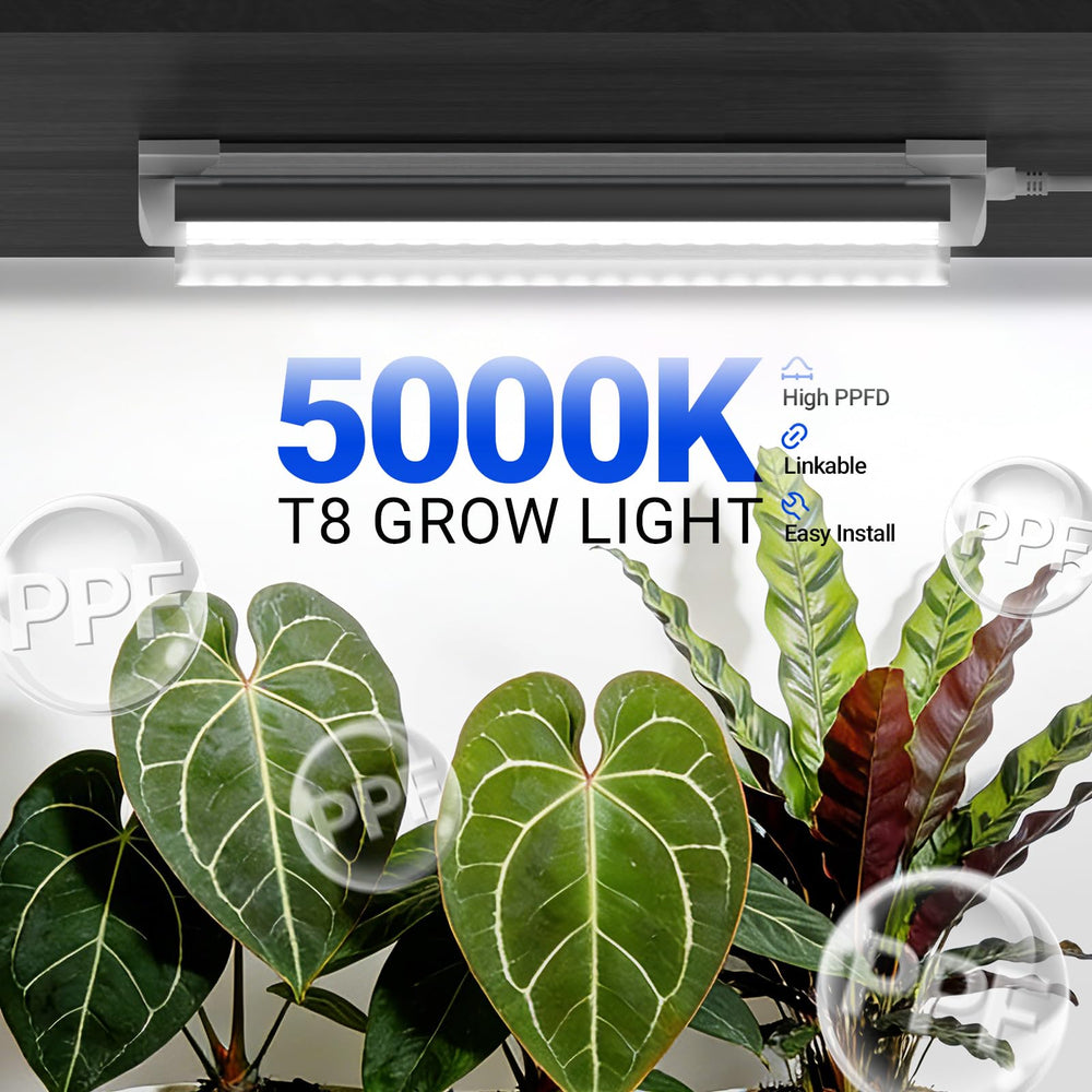 Close-up of Barrina T8 Grow Light with 192 LEDs