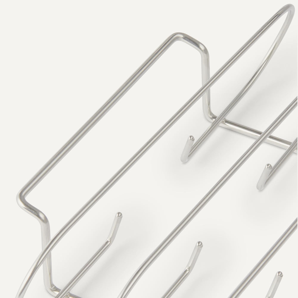 Close-up of Basics Rib Rack, stainless steel finish