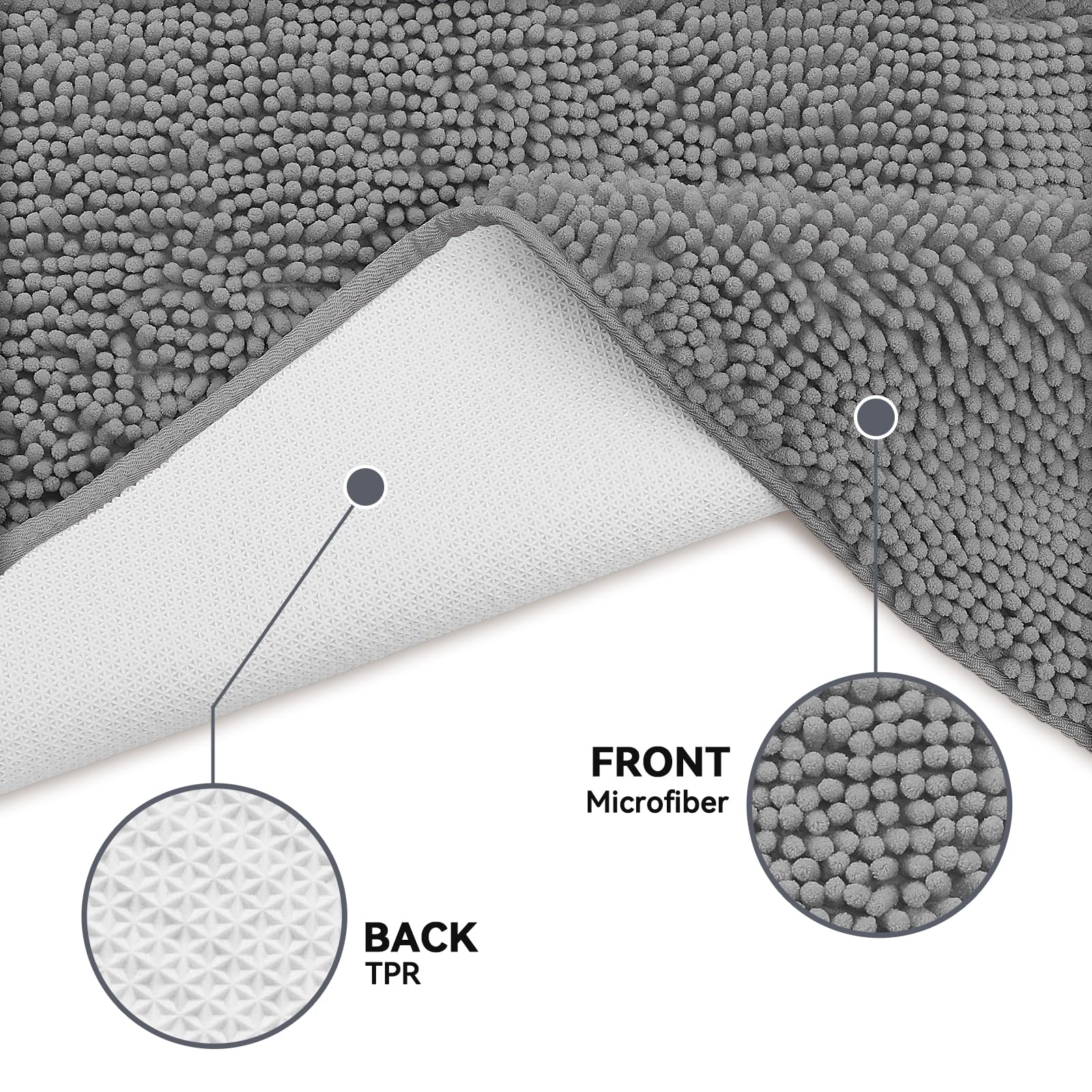 Close-up of Bcoimo Dog Door Mat showing the soft microfiber pile