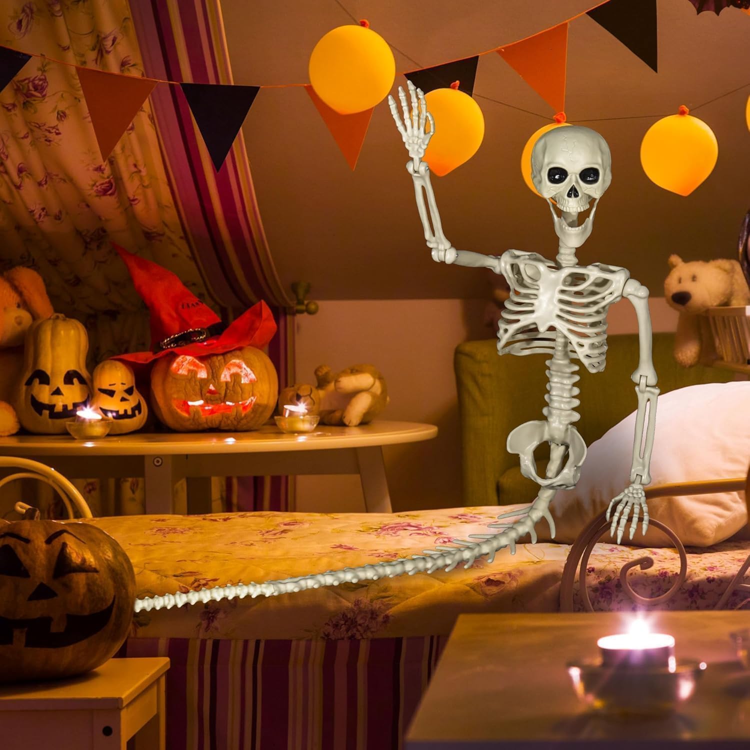 Close-up of BEABOO mermaid skeleton's realistic detailing