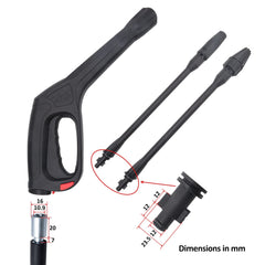 Close-up of BEAR FORCE Pressure Washer Gun trigger lock