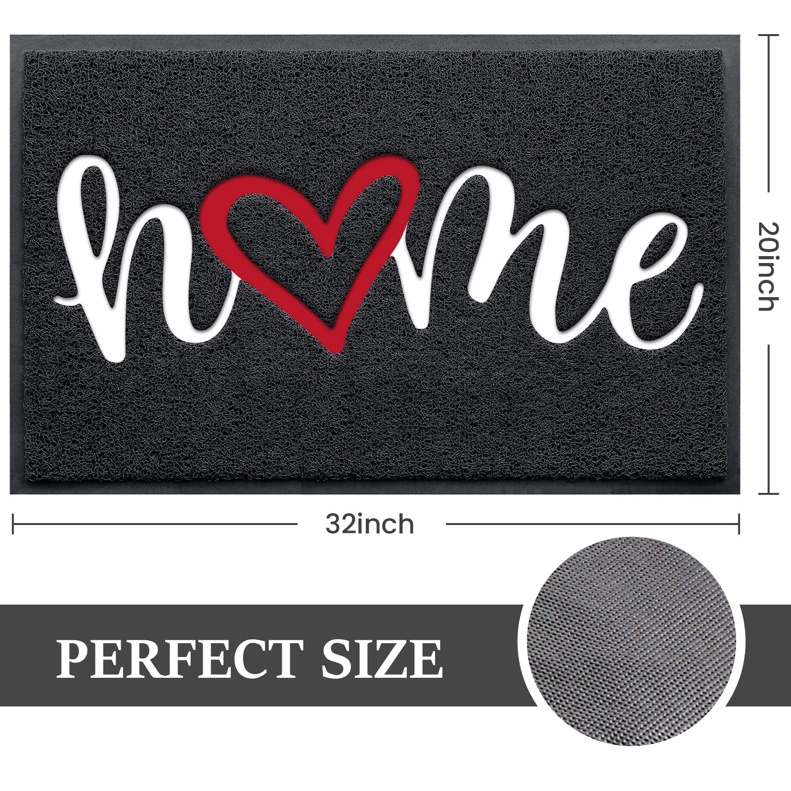 Close-up of BeneathYourFeet Welcome Mat texture and design